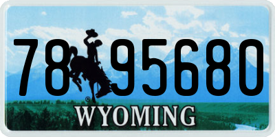 WY license plate 7895680