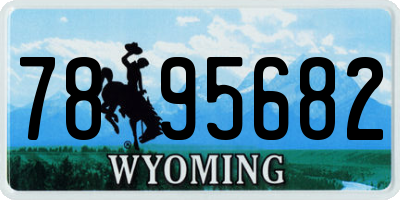 WY license plate 7895682