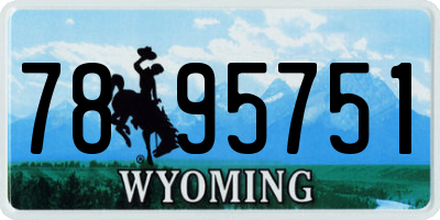 WY license plate 7895751