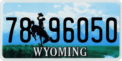 WY license plate 7896050