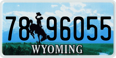 WY license plate 7896055