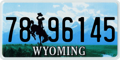WY license plate 7896145