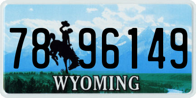 WY license plate 7896149