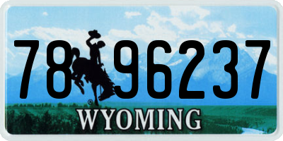 WY license plate 7896237