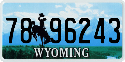 WY license plate 7896243