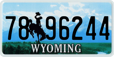 WY license plate 7896244
