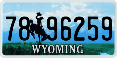 WY license plate 7896259