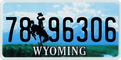 WY license plate 7896306