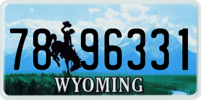 WY license plate 7896331
