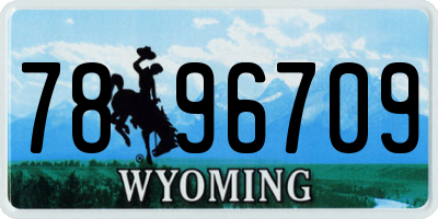 WY license plate 7896709