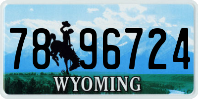 WY license plate 7896724