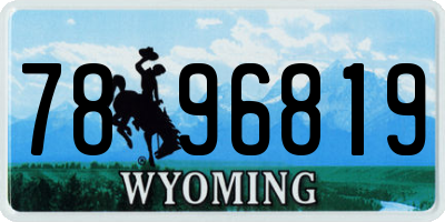 WY license plate 7896819