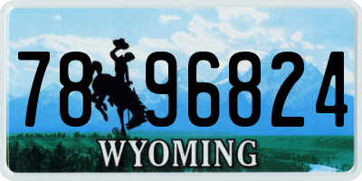 WY license plate 7896824