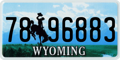 WY license plate 7896883