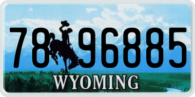 WY license plate 7896885