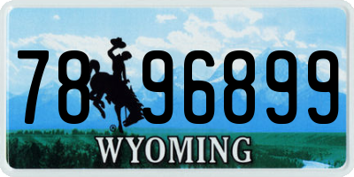 WY license plate 7896899