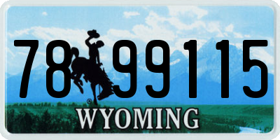 WY license plate 7899115