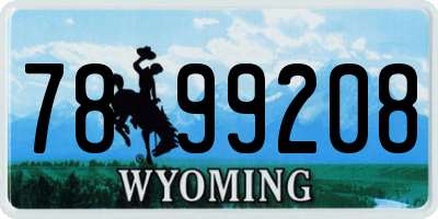 WY license plate 7899208