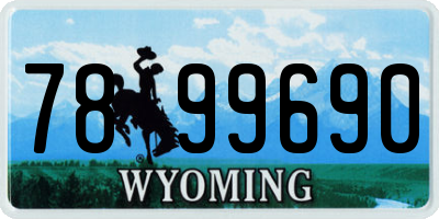 WY license plate 7899690