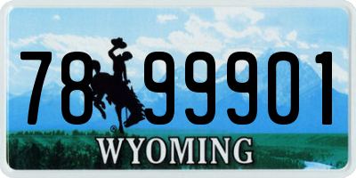 WY license plate 7899901