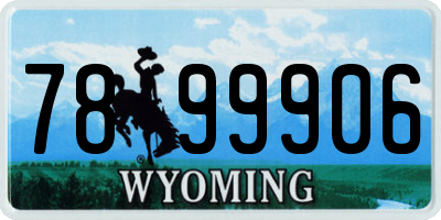 WY license plate 7899906