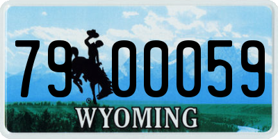 WY license plate 7900059