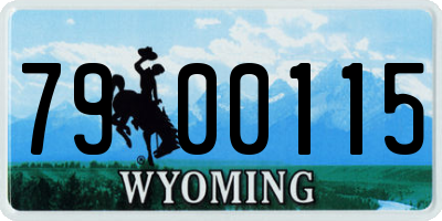 WY license plate 7900115