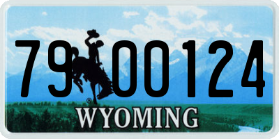 WY license plate 7900124