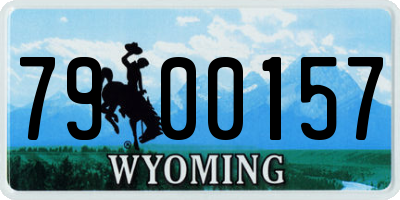 WY license plate 7900157