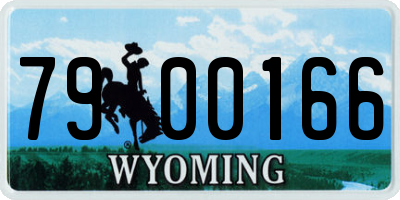 WY license plate 7900166