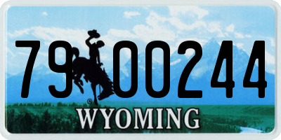 WY license plate 7900244