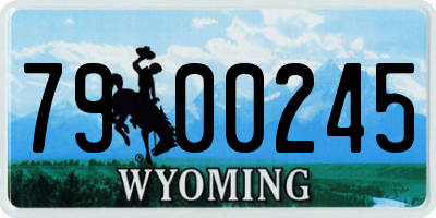WY license plate 7900245