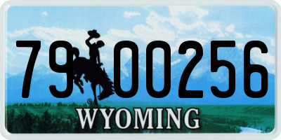 WY license plate 7900256