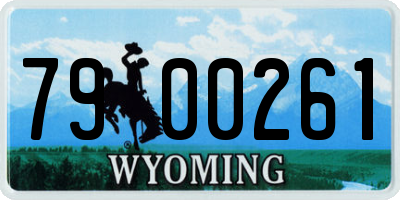 WY license plate 7900261
