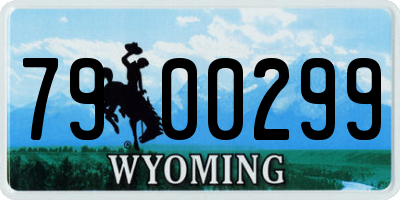 WY license plate 7900299