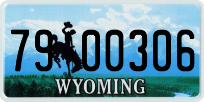 WY license plate 7900306
