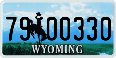 WY license plate 7900330