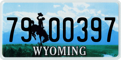 WY license plate 7900397