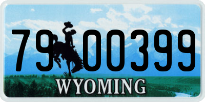 WY license plate 7900399