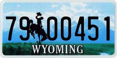 WY license plate 7900451