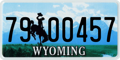 WY license plate 7900457