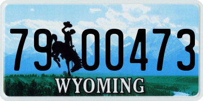 WY license plate 7900473