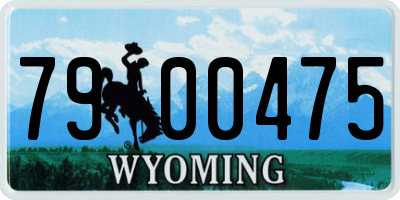 WY license plate 7900475
