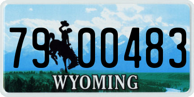 WY license plate 7900483