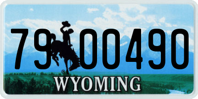 WY license plate 7900490