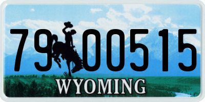 WY license plate 7900515