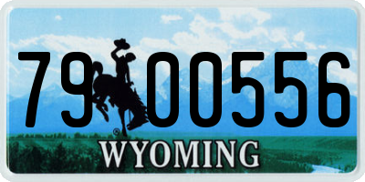 WY license plate 7900556