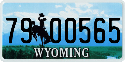 WY license plate 7900565