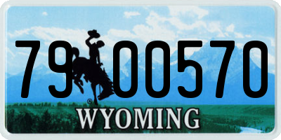 WY license plate 7900570