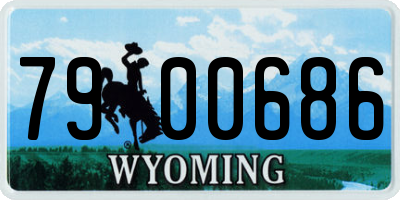 WY license plate 7900686